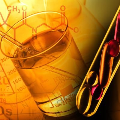 Science laboratory test tube and pipet with drop Science laboratory test tube and pipet with drop